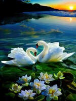 Без бренда «Пара белых лебедей на воде» в Костроме