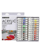 Без бренда «Коробка 24 шт.: Акриловые краски «Две картинки» 24 шт. по 12 мл, проф. пигмент» в Костроме