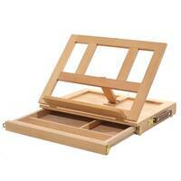 Без бренда «Коробка 10 шт.: Мольберт Две картинки этюдный ящик, настольный, хлопушка 30 см» в Костроме