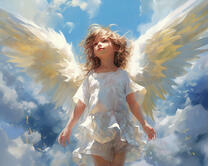 Малыш-ангел в небесах