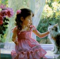 Без бренда «Девочка с кошкой на подоконнике» в Костроме в интернет-магазине  Без бренда «Девочка с кошкой на подоконнике» в Костроме