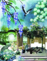 Без бренда «Сад с беседкой, цветами и птицей» в Костроме в интернет-магазине  Без бренда «Сад с беседкой, цветами и птицей» в Костроме