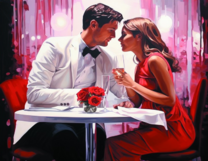 Без бренда «Пара на свидании в ресторане» в Костроме в интернет-магазине  Без бренда «Пара на свидании в ресторане» в Костроме