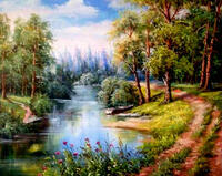 Без бренда «Лодка на берегу небольшой реки» в Костроме в интернет-магазине Без бренда «Лодка на берегу небольшой реки» в Костроме