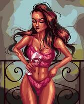 Без бренда «Девушка в нижнем белье с бокалом вина» в Костроме